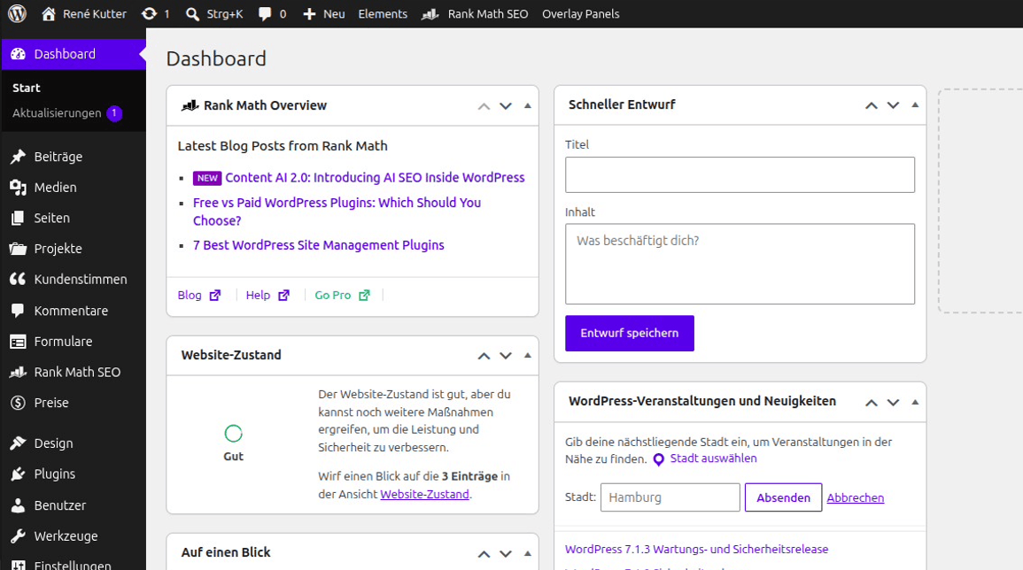 WordPress Dashboard
