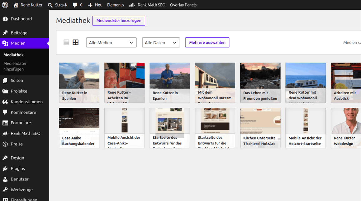 WordPress Mediathek